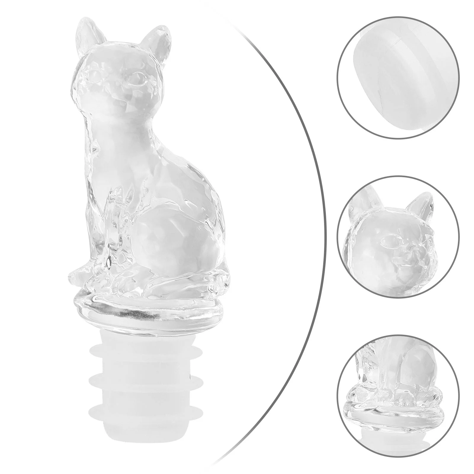 

Cat Bottle Stopper Creative Stoppers Cork Silicone Plug Silica Gel