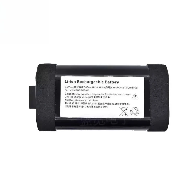 533-000146 7.2V 3400mAh 24.48Wh for Logi tech UE Megaboom 3 Li-ion Replacement Battery Wireless Bluetooth Speaker Battery