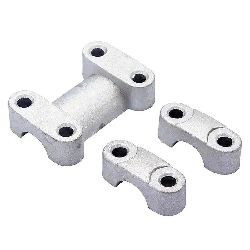 Precision Engineered Motorcycle Handlebar Mount Clamps Aluminum Silver Riser Adapter 7/8 Inch 22mm for Dirt Bike Upgrade - view 6