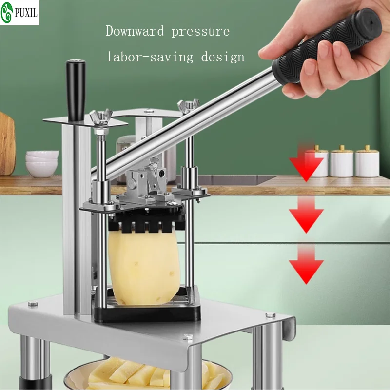 Slitting machine for commercial use, cucumber, radish, potato strips, lettuce, pressing machine, French fries, cutting tool, dic