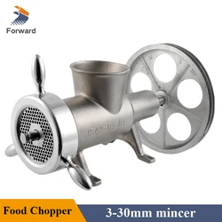 3-30mm Stainless Steel Meat Grinder Electric Food Chopper Vegetable Meat Mincer for Fish Beef Without Motor