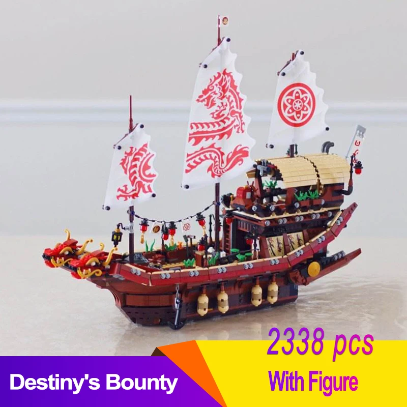 NEW MOC Display 06057 Destiny Boat 2367Pcs Flying Bounty Ship Building Blocks Bricks Kid Christmas Gifts Compatible 70618 89043