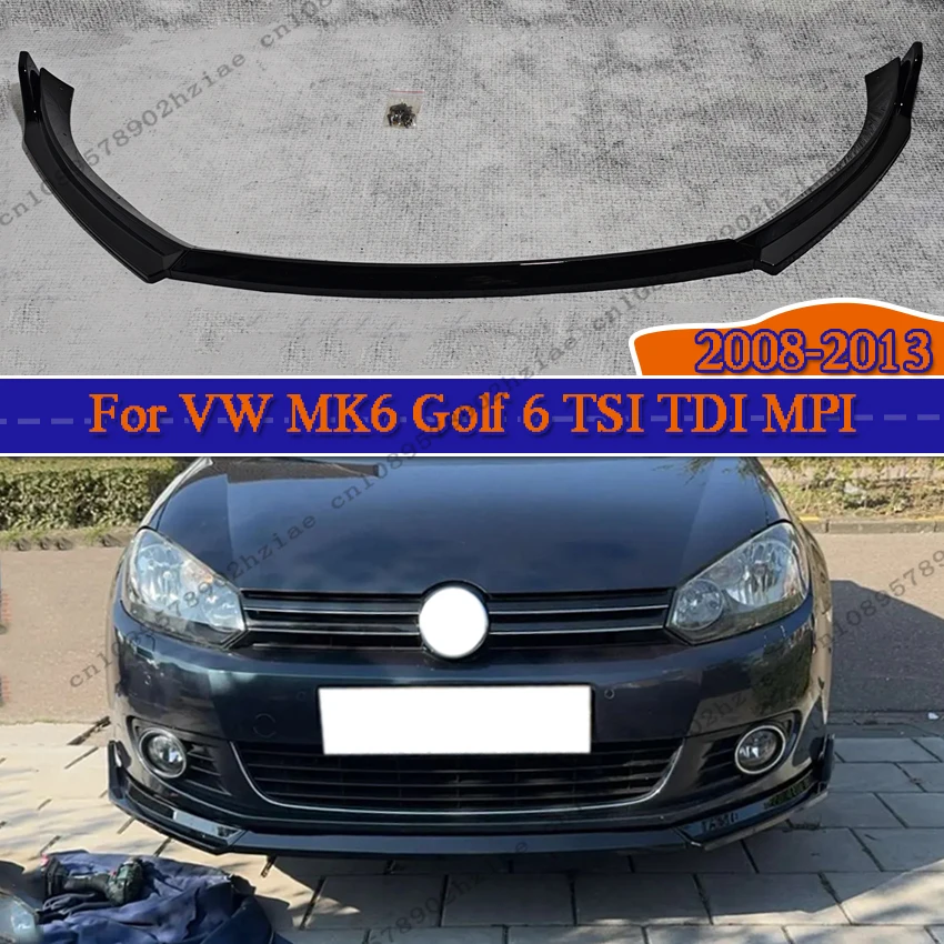 

Maxton стиль для VW MK6 Standard Golf 6 TSI TDI MPI 2008-2013 автомобильный передний бампер спойлер сплиттер комплект отделка передняя защита губ