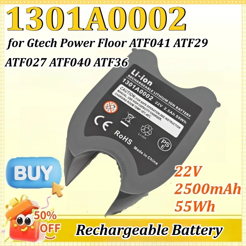 

1301A0002 113A0105 22V 2500/3000mAh 55/66Wh Vacuum Cleaner Battery for Gtech Power Floor ATF041 ATF29 ATF027 ATF040 ATF36 ATF37