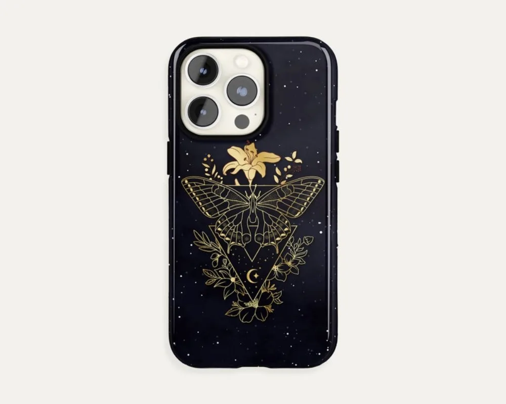 Butterfly Celestial Phone Case For IPHONE 16 15PRO MAX 14 13 12 11 Acrylic TPU Two in one magnetic Phone Cases