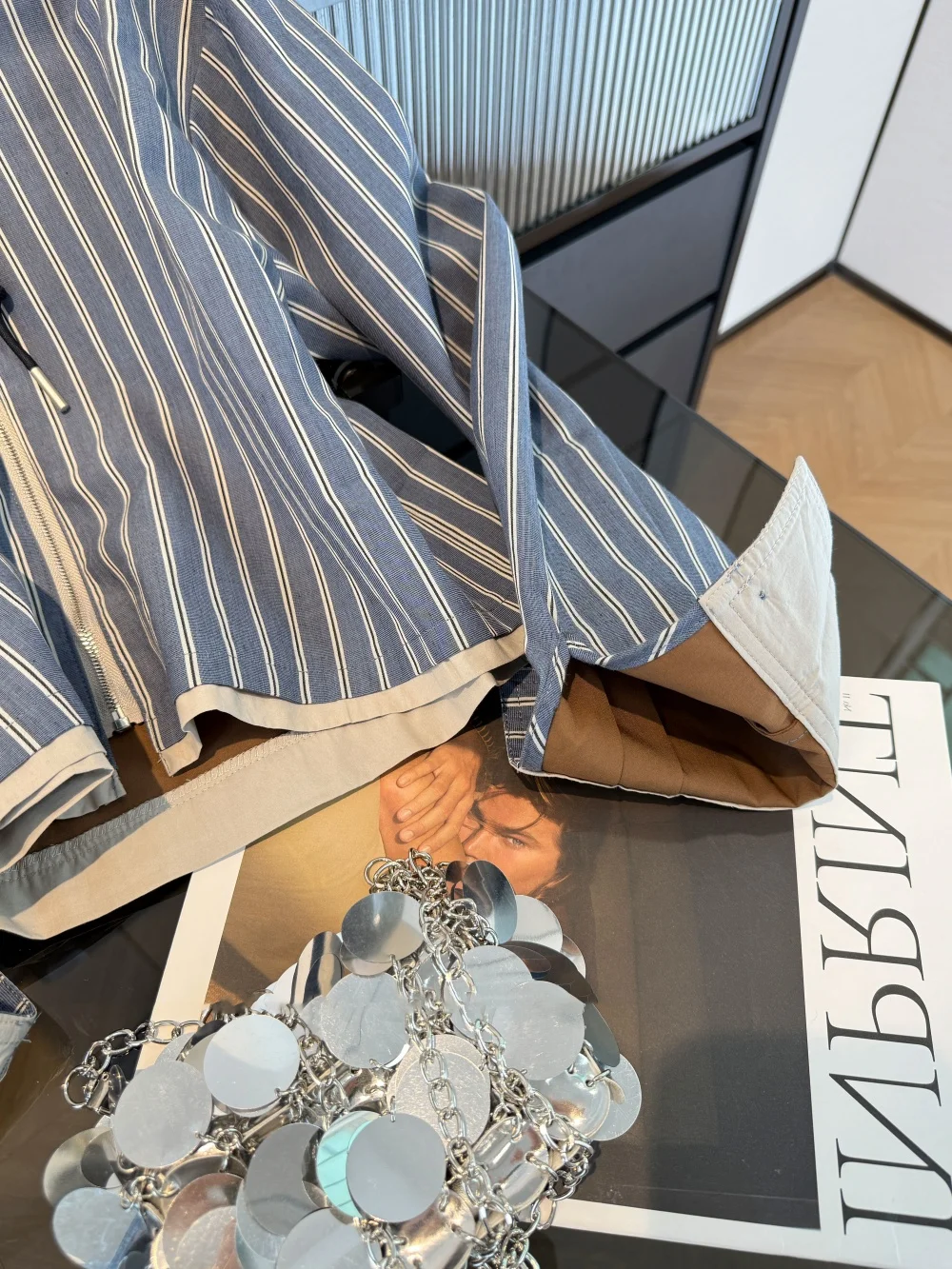 

Retro Plaid Long Sve Loose Fit Slimming ort irt Men's Faionable Spring Autumn Wearable Striped Outerwear Coat