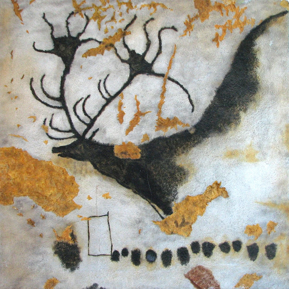 Amazing Lascaux Cave Paintings Megaloceros Giant Deer Canvas Painting 17000 Years Art Work Print Famous World Heritage Decor