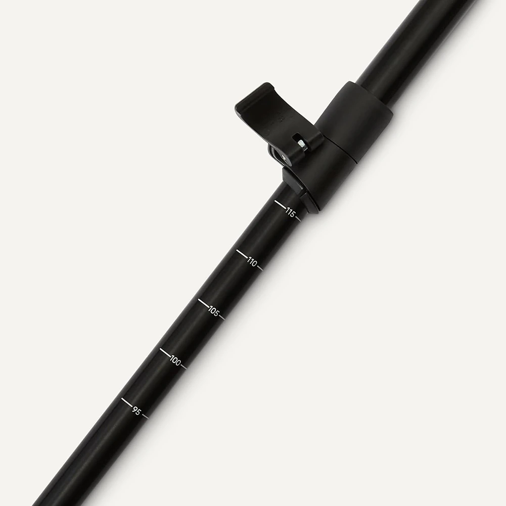 

HOES-Hiking Sticks With Quick Lock, Black Trekking Poles, EVA Grip& All-Terrain Accessories Adjustable Aluminum