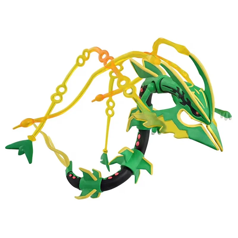 TOMY Pokemon Action Figure Mega Rayquaza Form PVC Collectible Figurine Anime Model Toys Kids Halloween Gifts