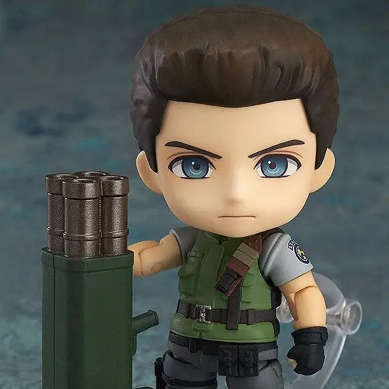 Nendoroid 681 Chris Redfield Resident Evil Q Version Action Figure Interchangeable Faces Posable Anime Game Model Toy Boys Gifts view 4