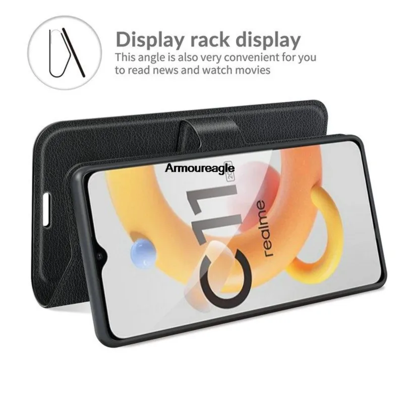 حامي الحرس على ل Realme c11 2021 rmx3231 c11 rmx2185 محفظة جراب هاتف غطاء جلد الوجه كابا etui Fundas درع