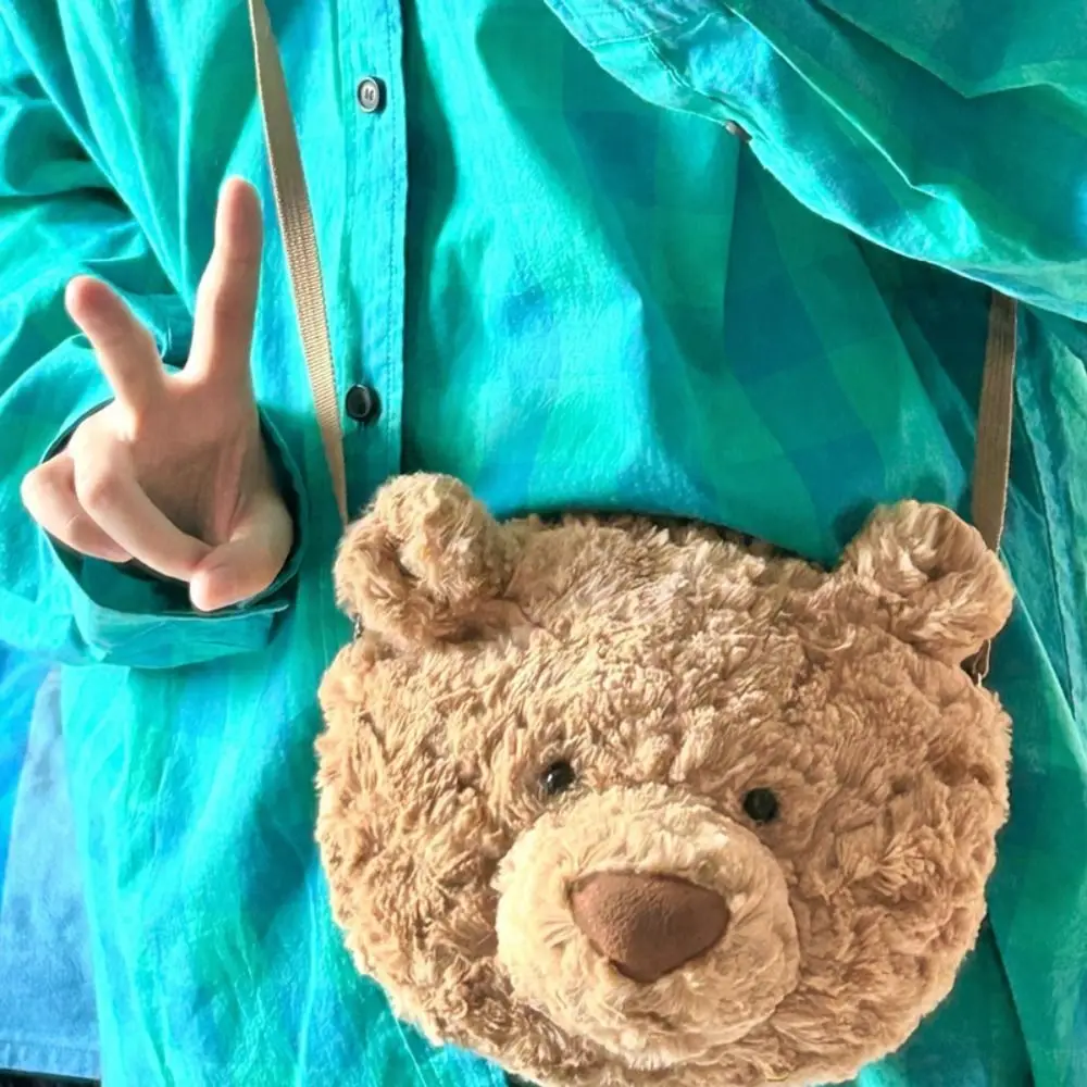 Mode Cartoon Mädchen Tasche Pelzigen Bär Frauen Schulter Lagerung Tasche Umhängetasche Messenger Tasche Kind Geburtstag Geschenke