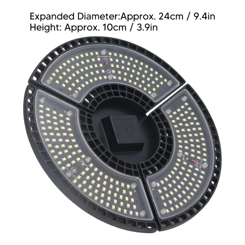 LED Bay Light 60W Waterproof 288 Lamp Beads Foldable 3 Leaf E26 E27 Garage Light For Basements 100 To 277V