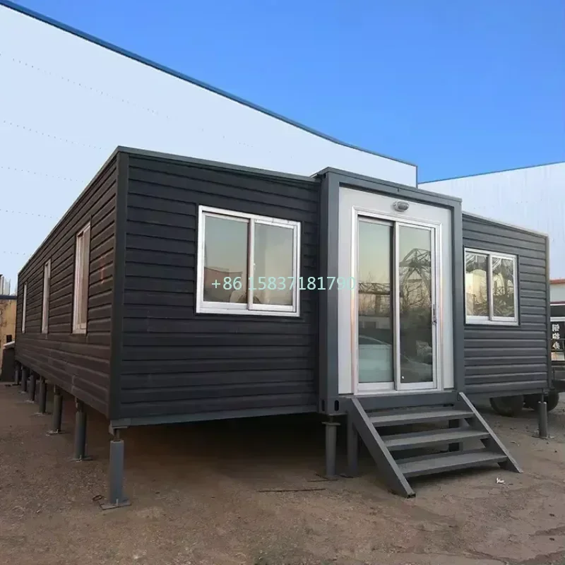 China Supplier Container House Office 20ft Expandable Folding Container Flat Pack Container House As Dormitory 2 Bedroom Price