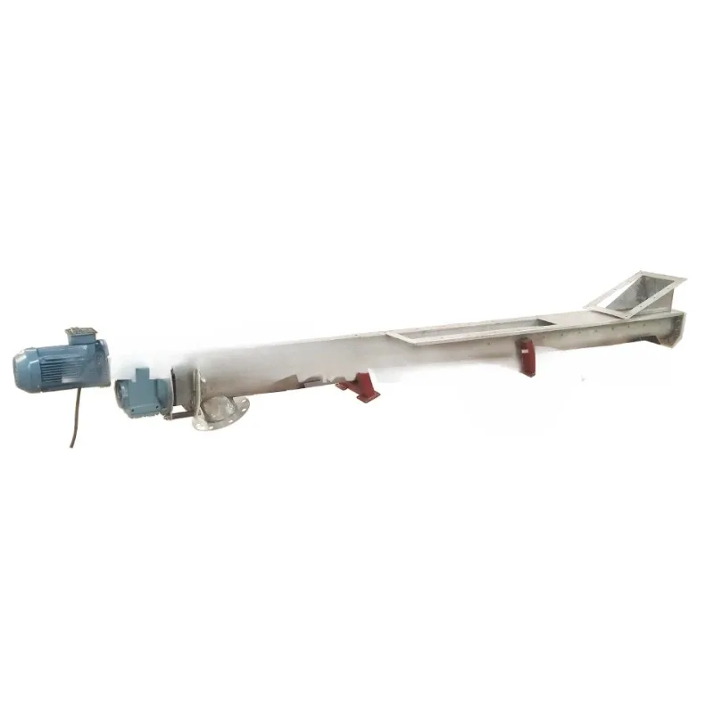 Single shaft auger, sludge conveyor, powder material conveyor, biomass pellet screw conveyor