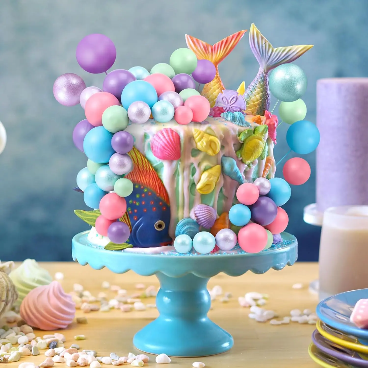 108-teilige Kugeln, Kuchendeckel, Luftballons, Cupcake-Topper, DIY-Luftballons, Cupcake-Topper für Hochzeit, Weihnachten, Jahrestag, Geburtstag – Detail 15