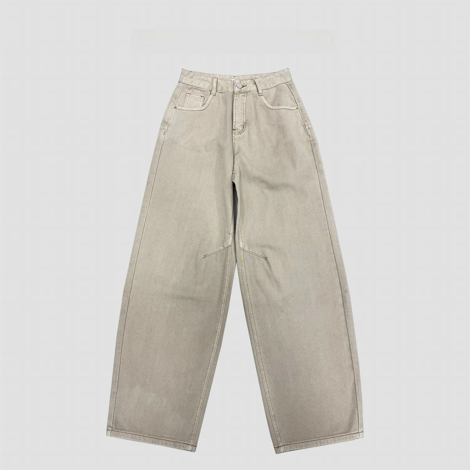 

Женские джинсы-бананы Ele Light Wa Distred Denim с высокой талией, хлопковые, повседневные, премиум-класса, осенне-зимняя мода