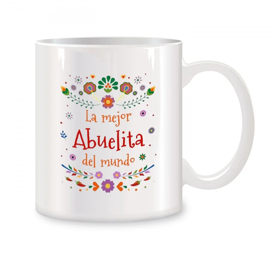 La Mejor Abuelita Del Mundo Mugs For Grandma Abuelita Abuela Mother Birthday Gifts Novelty Coffee Ceramic Tea Cups White 11 oz