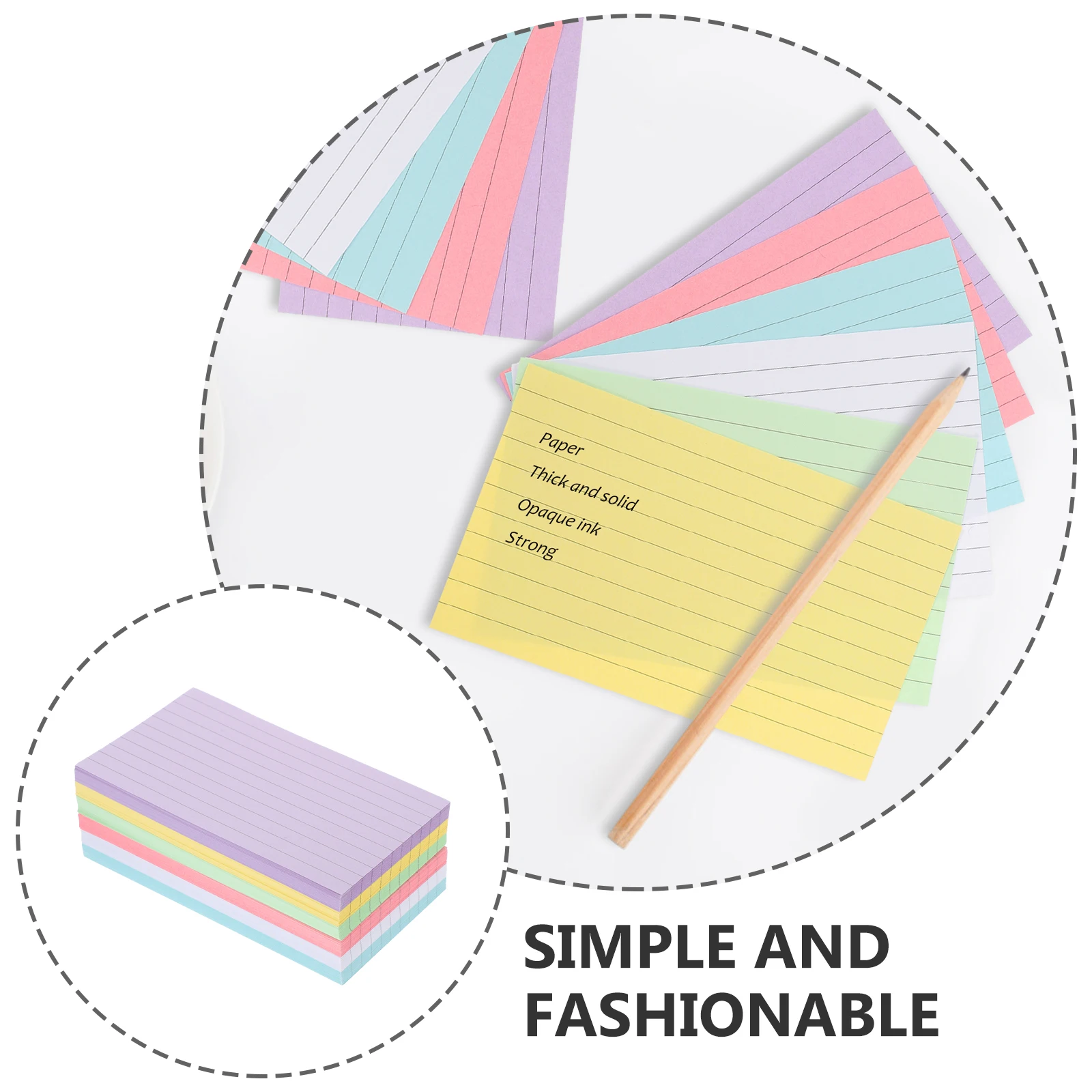 

300 Sheets Index Index Colored Cards 3 Inch 6 Colors Bulk Blank Note Cards for Studying Office Supplies Memo Pad