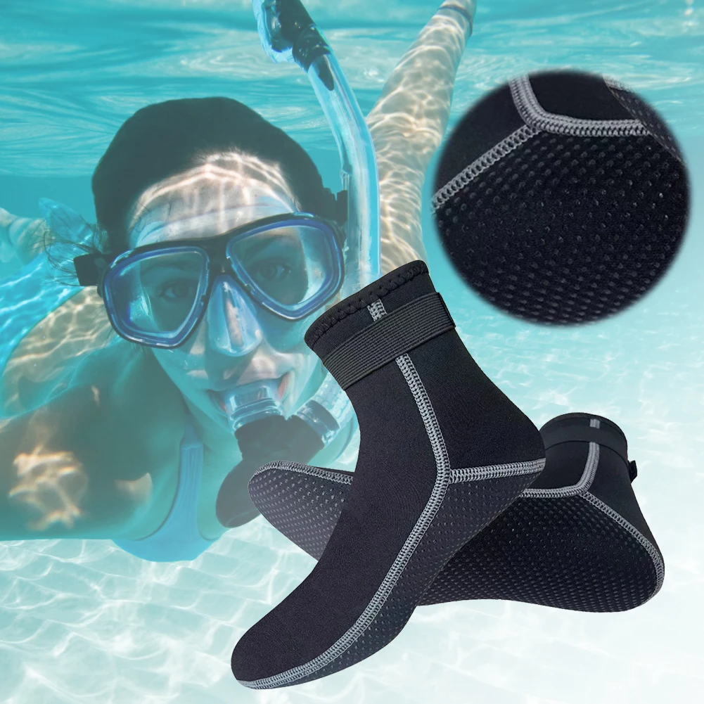 Calzini in neoprene da 3 mm Stivaletti da spiaggia antiscivolo Calzini da immersione termici per immersioni Snorkeling Kayak Paddling Nuoto per uomo Donna