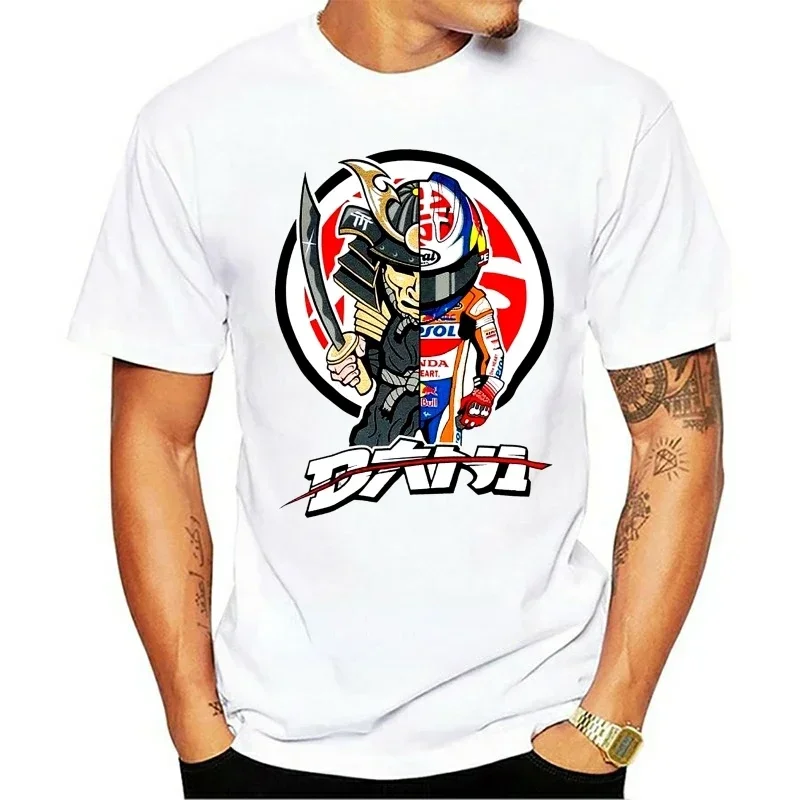 T-Shirt Men Harajuku Streetwear Dani Pedrosa Official Samurai T Shirt Printed T-Shirt Boys Top Cotton Tee Fashion