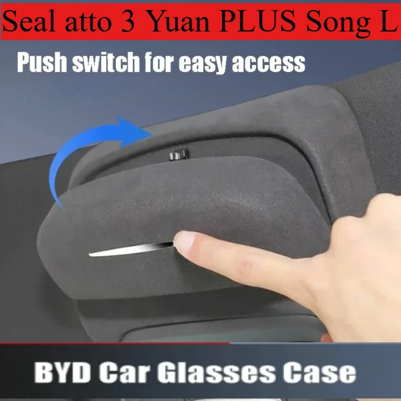 

Easily Installable Car Glasses Holder for BYD Seal atto 3 Yuan PLUS Song L 2024 -high volume Sunglasses Case Car Glasses Holder