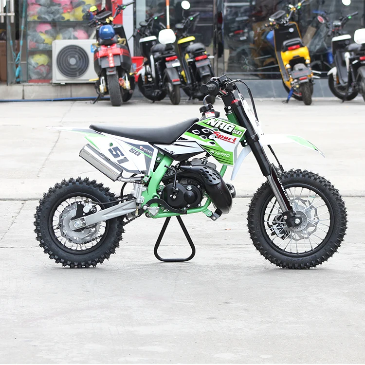 Factory wholesale kick start air cooled 2 stroke kids gas mini dirt bike 50cc for sale cheap