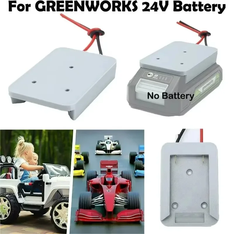 For Greenworks 24V Li-ion Battery Adapter for Robotics Power Wheels DIY 14AWG Wires（Not Included Battery）