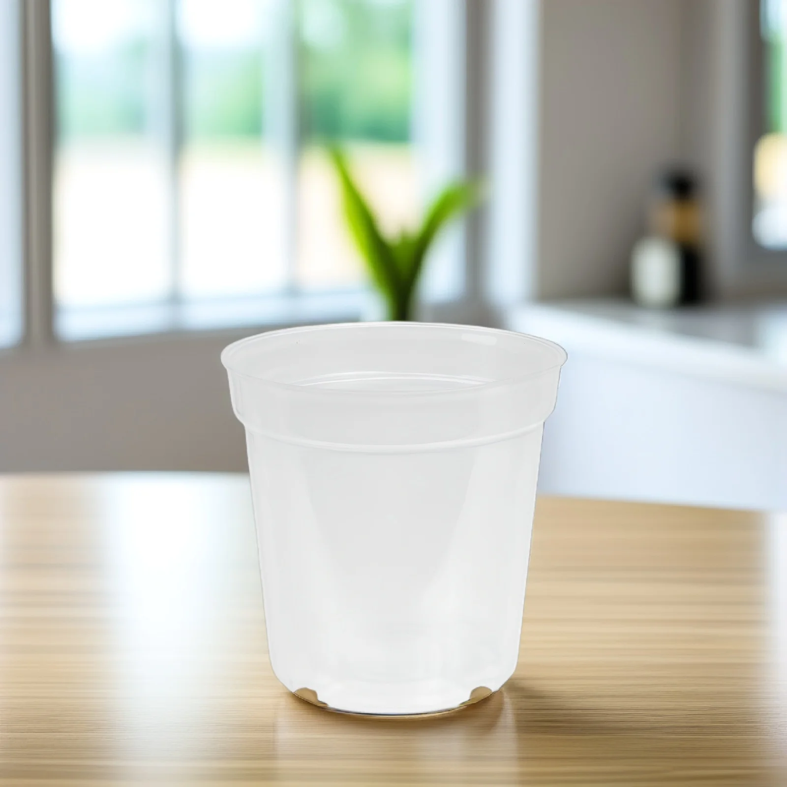 

5pcs Transparent Flower Pots Plastic Plant Nursery Pots For Garden Supply Indoor Outdoor Gardening Clear Orchid Planter