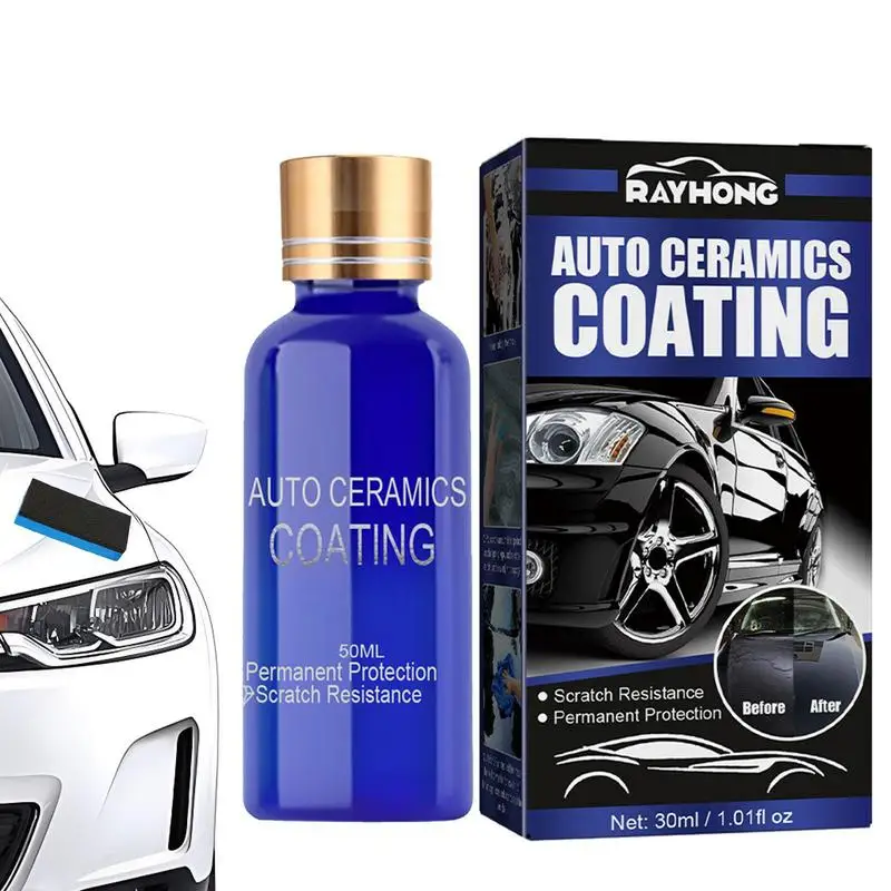 Car Ceramic Coating Car Nano Ceramic Coating Agent With Sponge And No-dust Cloth Anti-Scratch Automotive Ceramic Coating 50ml