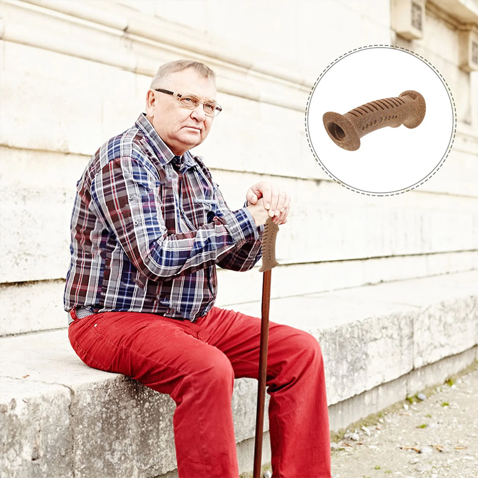 

2pcs Cork Hiking Pole Handle Replacement Anti-Slip Trekking For Hiking Skiing Cane Handle Durable Outdoor Gear