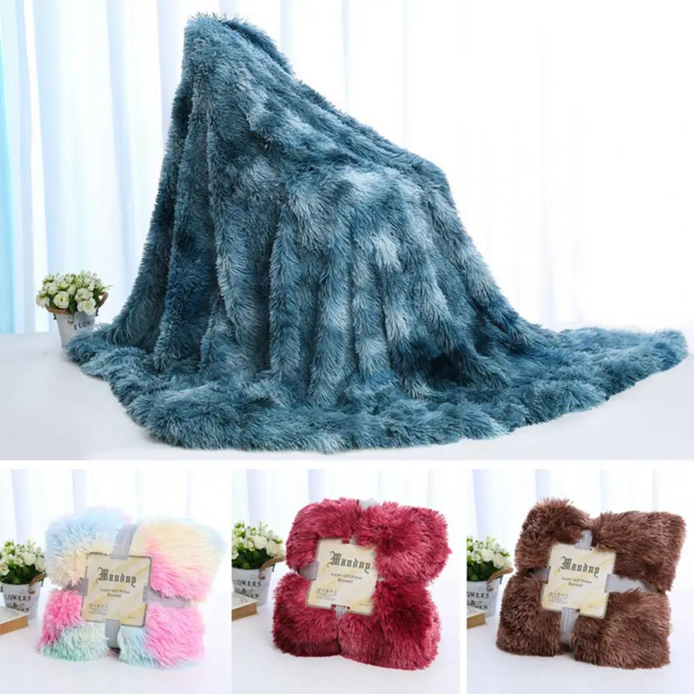 

Plush Blanket Tie Dye Design Comfortable Living Room Sofa Couch Throw Decorative Blanket for Cold Weather Couverture Chaude