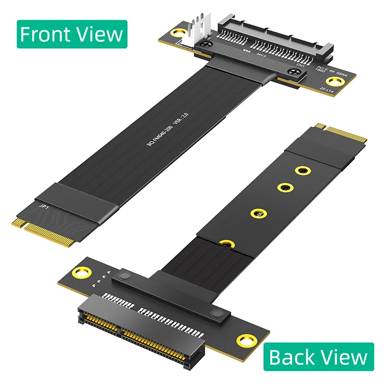 M.2 مفتاح M 4.0 إلى PCI-e 4.0 4X 180 درجة محول بطاقة الناهض تمديد كابل NVME 4.0 إلى PCIE PCI Express 4X موسع لسطح المكتب