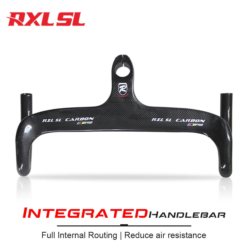 Manillar de carretera de carbono RXL SL integrado con vástago velocidad de bicicleta de carreras 1-1/8 