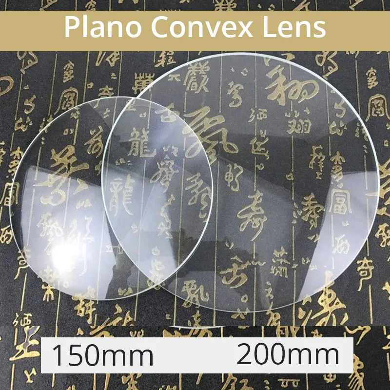 

1PC 150mm 200mm Large Plano Convex Lens Round Glass Lens 5X 6X 8X Magnifier Lens Accessories