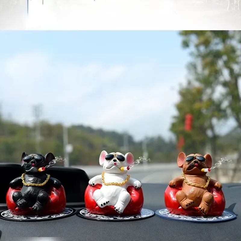 Bulldog Car Interior Ornament Domineering Sofa Dog Console Dashboard Creativity Animal Figures Decoration Auto Accessories