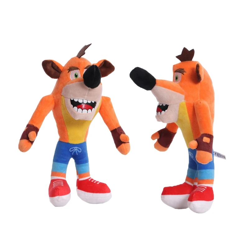 28cm Crash Bandicoot Cartoon Animal Plush Toy Aku Crash Soft Stuffed Doll Toys Children Birthday Christmas Gifts Home Cuadros