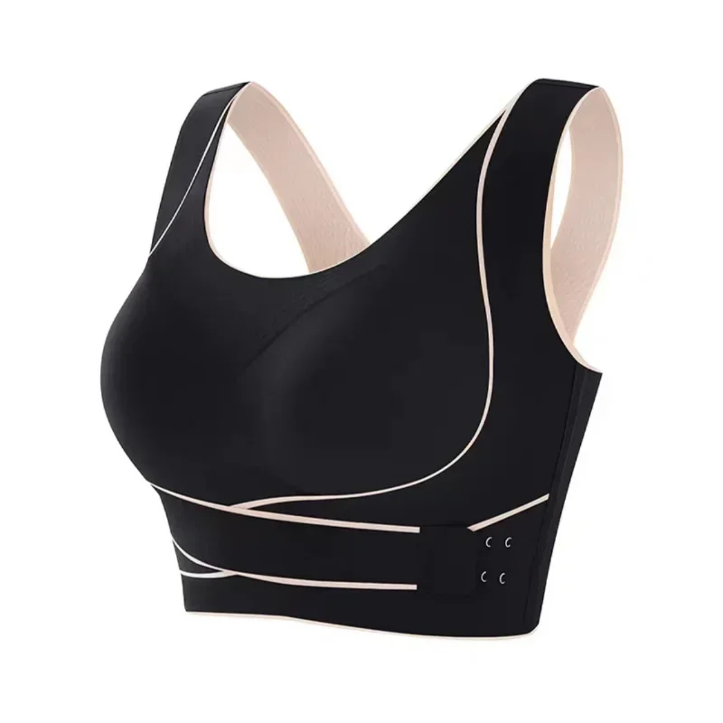 Sports Bra Cross-front Buckle Beauty Back Wireless Sports Bra Gathered Anti-sagging Women's Adjustable Bra Gym Yoga Underwear