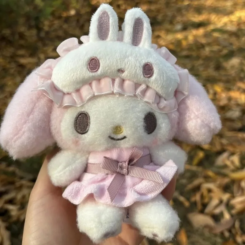 Maska na oczy My Melody, pluszowa maska do spania, zabawka, kawaii breloczek, zawieszka do torby, dekoracja dla dziewczynek, idealny prezent świąteczny, miękka maska pluszowa.