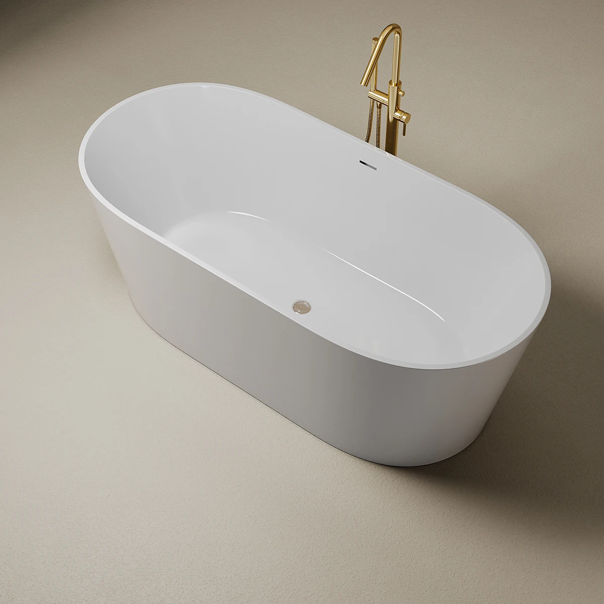 

BathtubHOT SALE Super Special Offer Oval Arc-shaped Freestanding Acrylic Bathtub High Quality Whirlpool Soaking Bath
