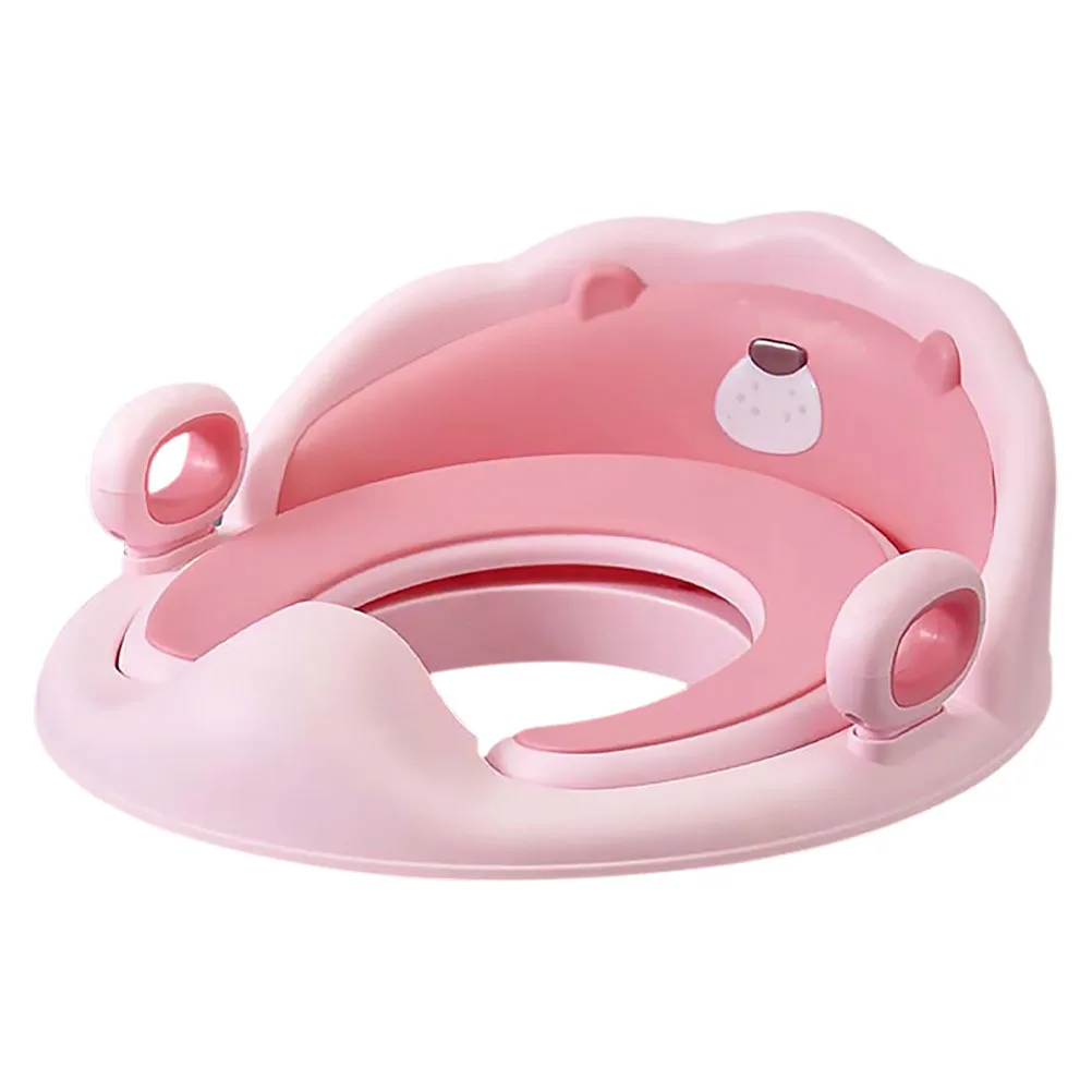 Asiento para orinal para niños pequeños, cojín de Tpe suave, Base antideslizante, escalera desmontable, diseño de León, cómodo entrenador de inodoro ajustable