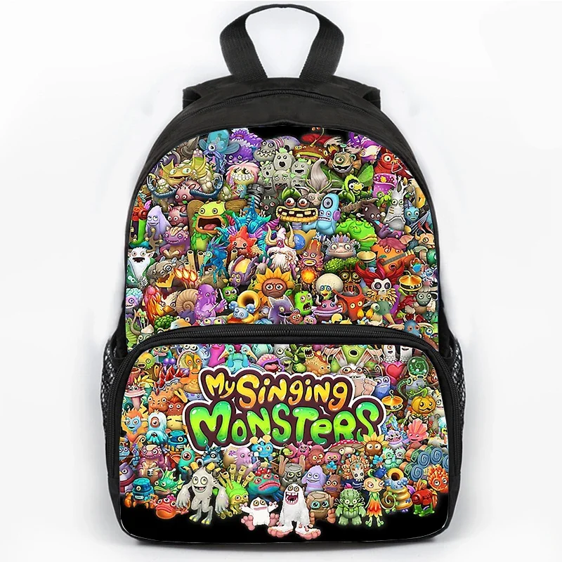

Game My Singing Monsters Backpack Waterproof Schoolbag for Girls Boys 16 Inch Students Travel Bag Canvas Sport Backpacks Mochila