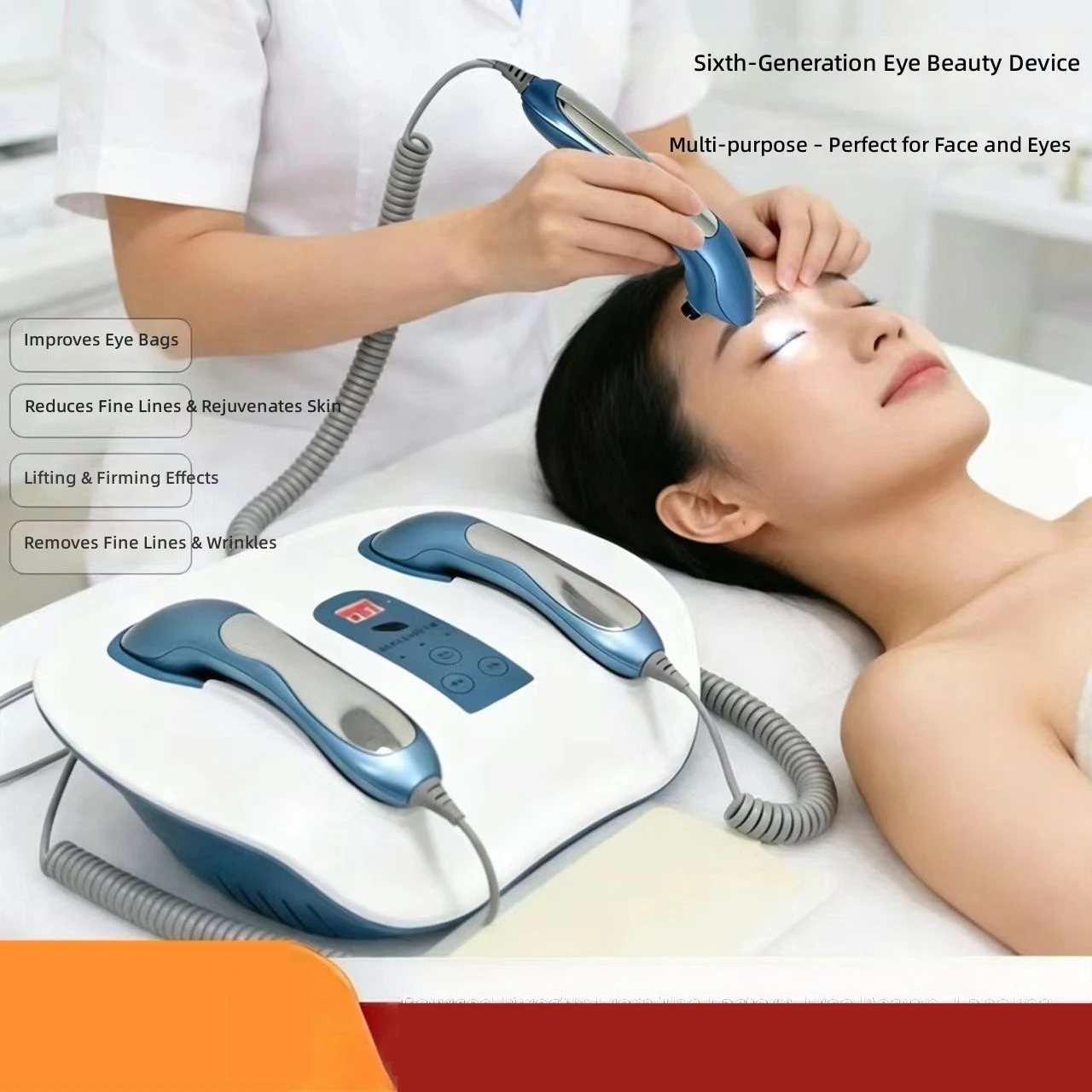 

Collagen Regeneration Eye Beauty Device,RF + EMS + LED Therapy, Face Lifting & Wrinkle Reduction,Dark Circle & Puffiness Remover