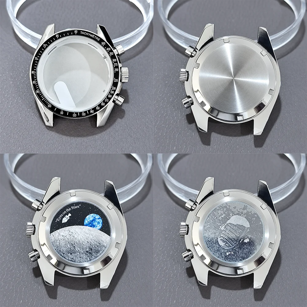 VK63 Moon Case 39.7MM Metal VK63 Case For VK63 Chronograph Case Fits For Speed Master VK64 Case VK63 Watch Accessories