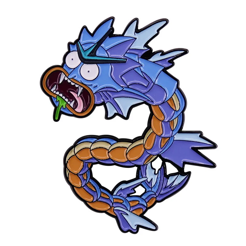 Pokemon Enamel Pin Gyarados Brooch Enamel Pin Lapel Pins Badge Hats Clothes Backpack Decoration Jewelry Accessories Fans Gift