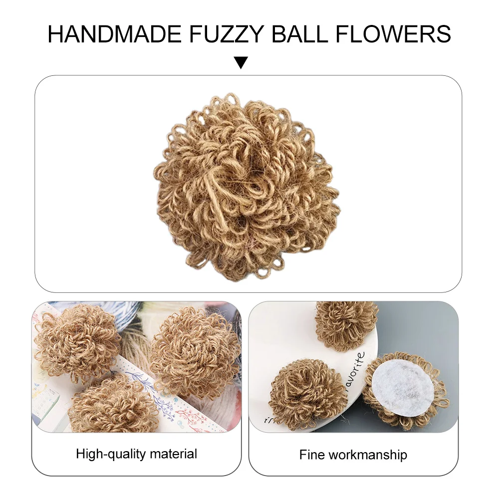 6 pezzi di fiori a sfera fiori eleganti per spilla corda di canapa artigianato fornitura fai da te forniture fai da te decorazioni per la casa ornamenti natalizi