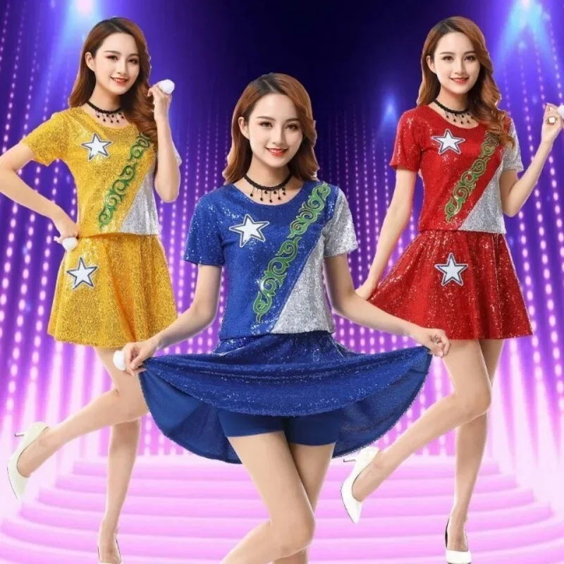 ชุดเดรสเต้นรำดีเจสำหรับผู้หญิงชุดเต้นรำแนวสตรีทชุดเต้นรำ DS Gogo แขนกุด