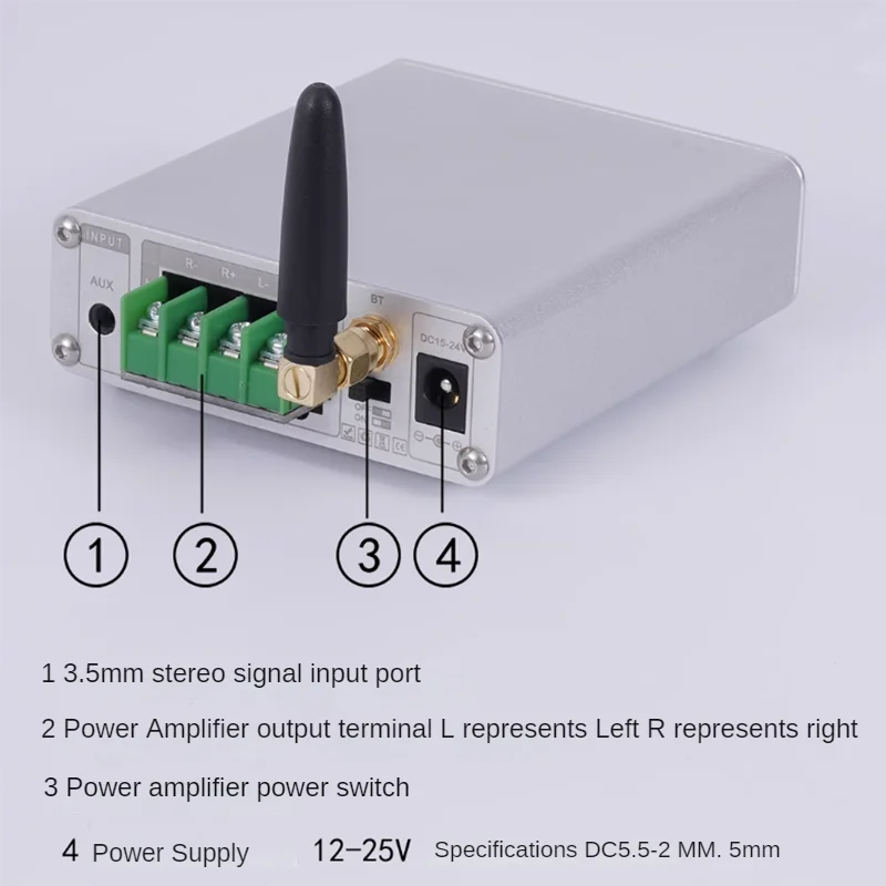 TPA3116D2 Bluetooth 5.3 Stereo Power Amplifier Board 100W+100W USB Flash Disk PCM5102 Decoding Lossless Player