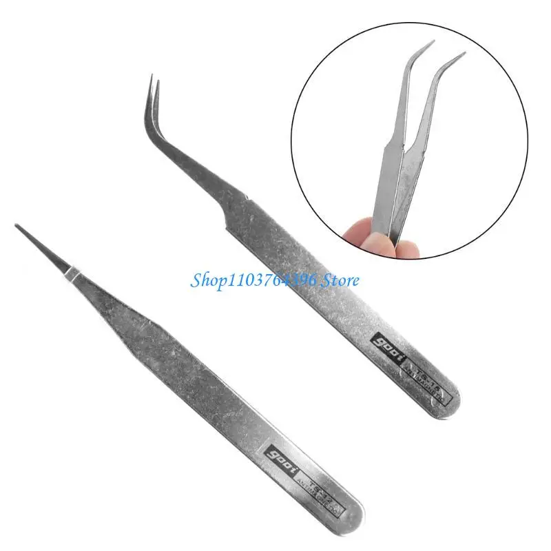 

High Tweezers Craft Tweezers for Sewing Beading & DIY Crafts Non-Serrated Jewelry Tweezer with Fine Point Tips