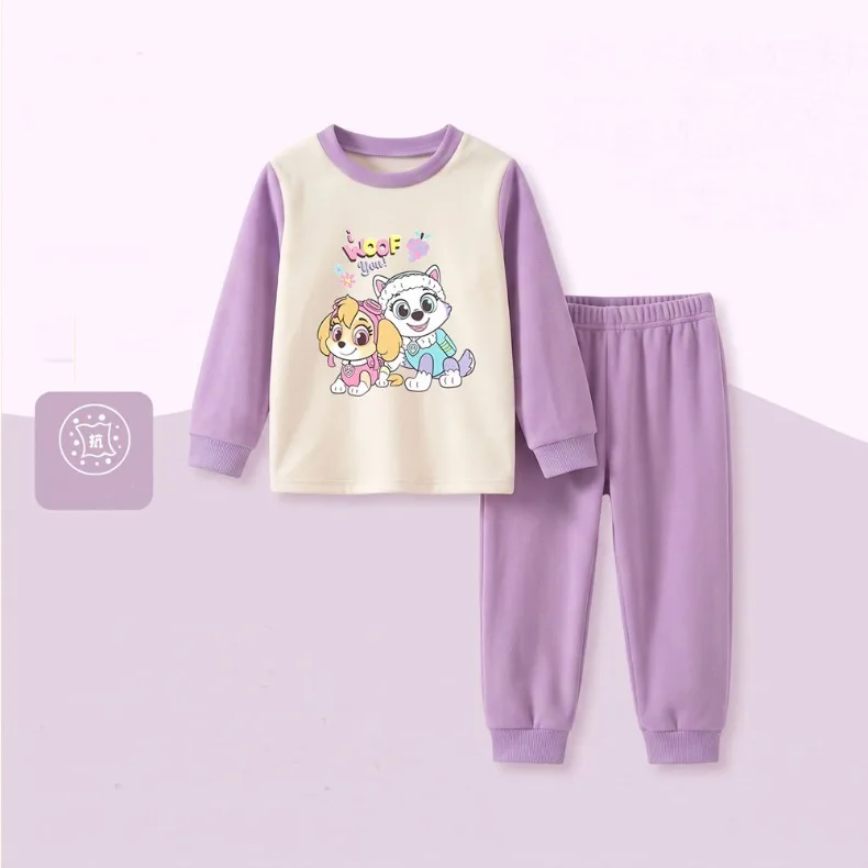 2026 Herbst Winter Mädchen und Jungen Verdickte Warme Langarm-Hauskleidungssets Kinder Weiche Bequeme Schlafanzüge Kinder-Pyjama-Set Neu – Detail 14